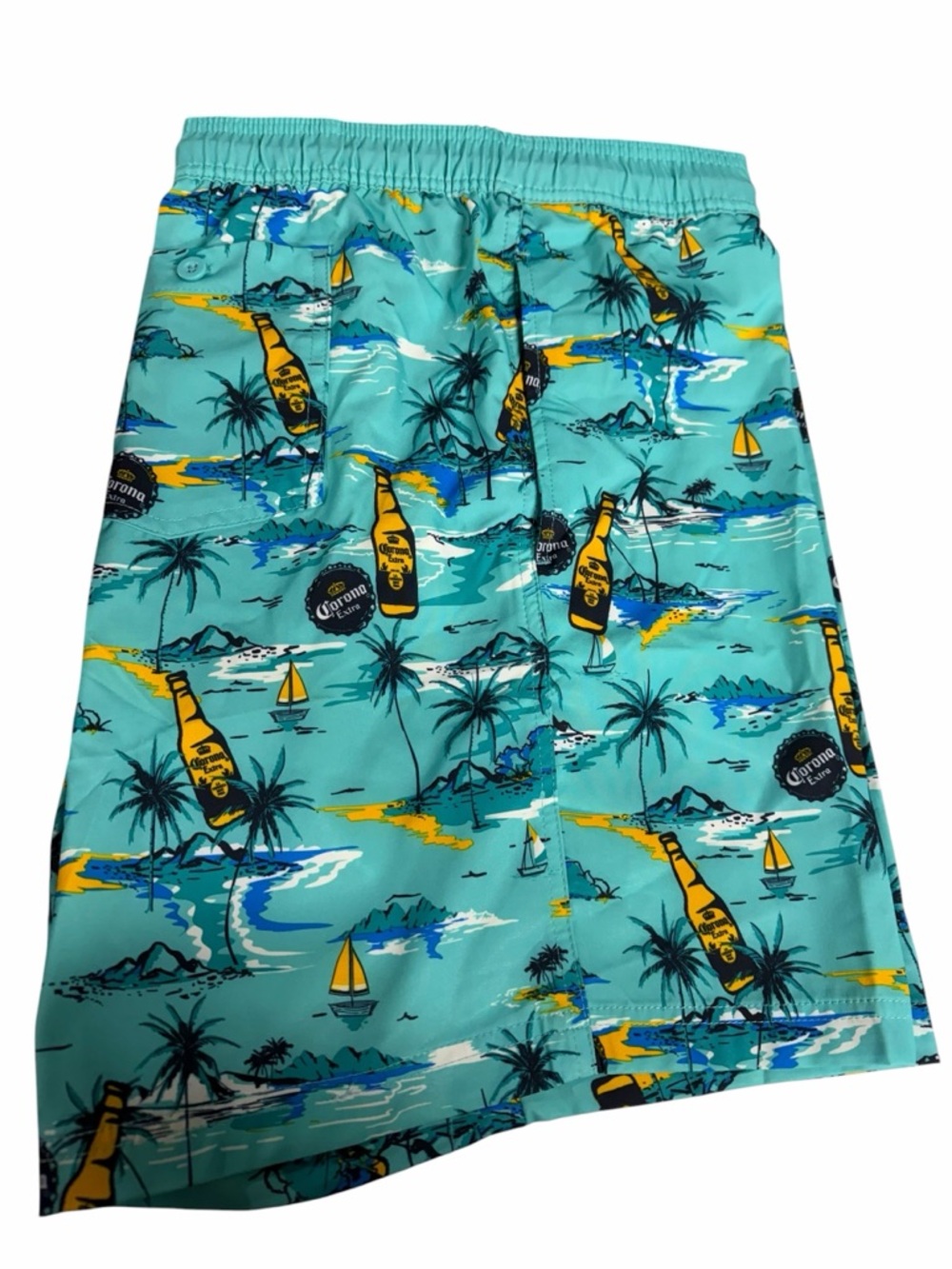 Corona Tropical Board Shorts - Teal & Yellow Brand New With Tags